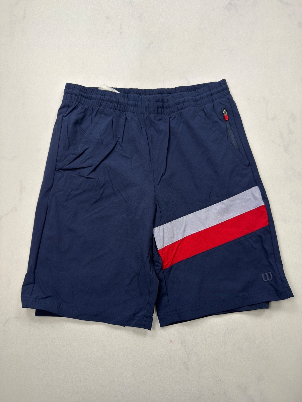 Wilson Athletic Shorts Navy Colorblock Stripe - Boys XL